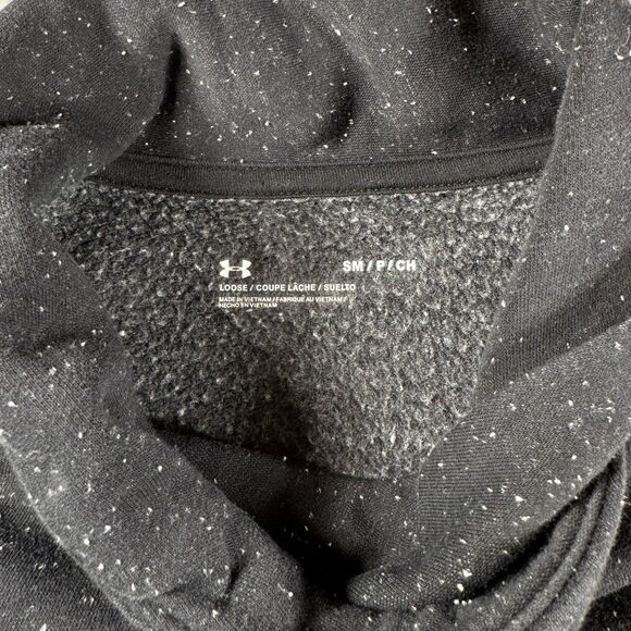 Under Armour Womens Pullover Crop Mock Neck Sweatshirt Splatter Black Small - Picture 4 of 5